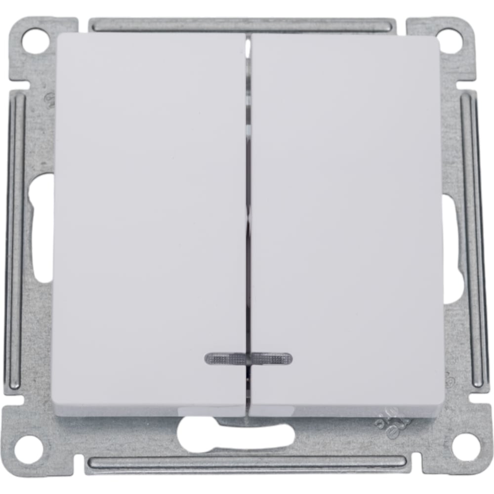 Изображение товара Механизм выключателя Systeme Electric Atlas Design с подсветкой 1-клавишный 10А белый