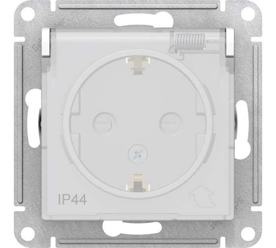 Изображение товара Механизм розетки Systeme Electric (Schneider Electric) 1-м СП ATLAS DESIGN AQUA 16А IP44 бел. 1240175 ATN440146