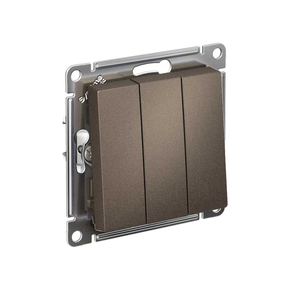 Изображение товара Механизм выключателя Systeme Electric 3-кл. Atlas Design 10А мокко ATN000631