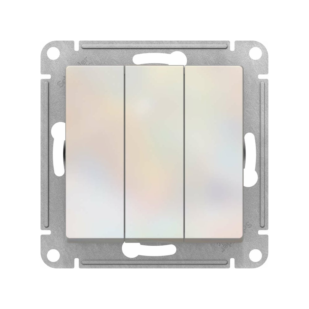 Изображение товара Механизм выключателя Systeme Electric Atlas Design 3-кл. жемчужный 10А