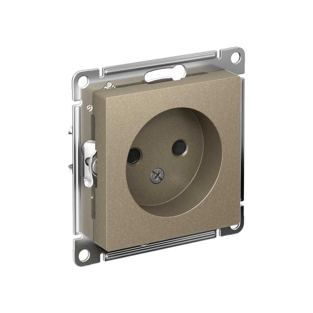 Изображение товара Механизм розетки Systeme Electric 1-м СП ATLAS DESIGN без заземления шампань IP20
