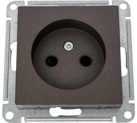 Изображение товара Механизм розетки Systeme Electric 1-м СП ATLAS DESIGN без заземления, защитные шторки, 16А, мокко 1240374