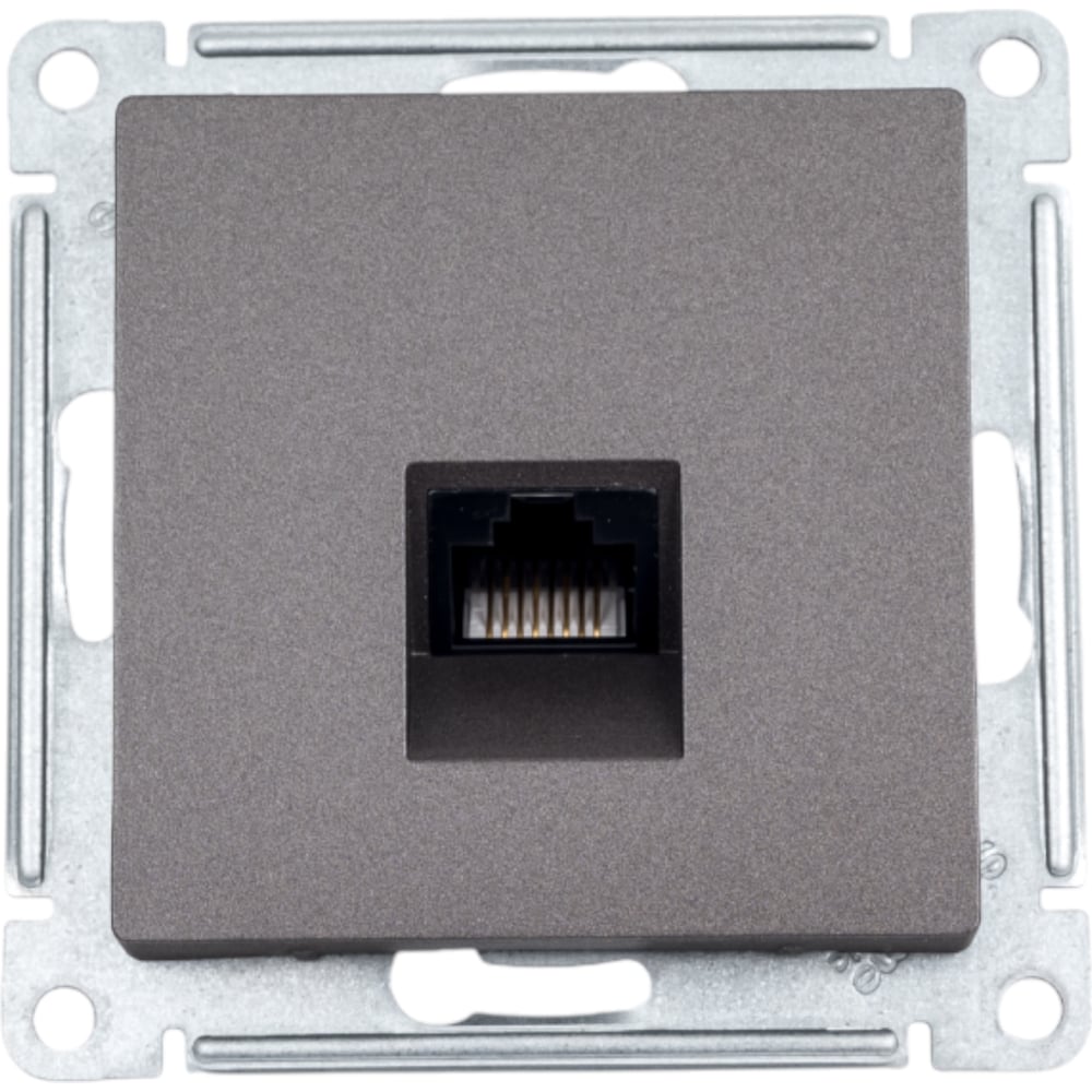 Изображение товара Механизм компьютерной розетки Systeme Electric ATLAS DESIGN RJ45 мокко