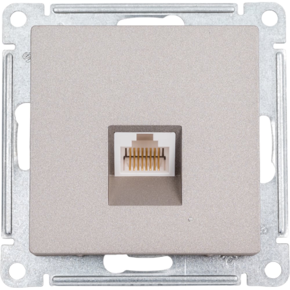 Изображение товара Механизм компьютерной розетки System Electric ATLAS DESIGN RJ45 шампань