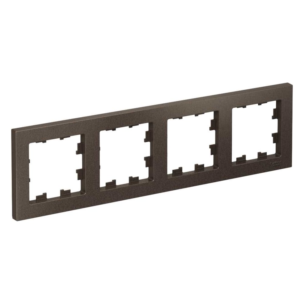 Изображение товара Рамка Systeme Electric 4 поста универсальная для электроустройств мокко Atlas design