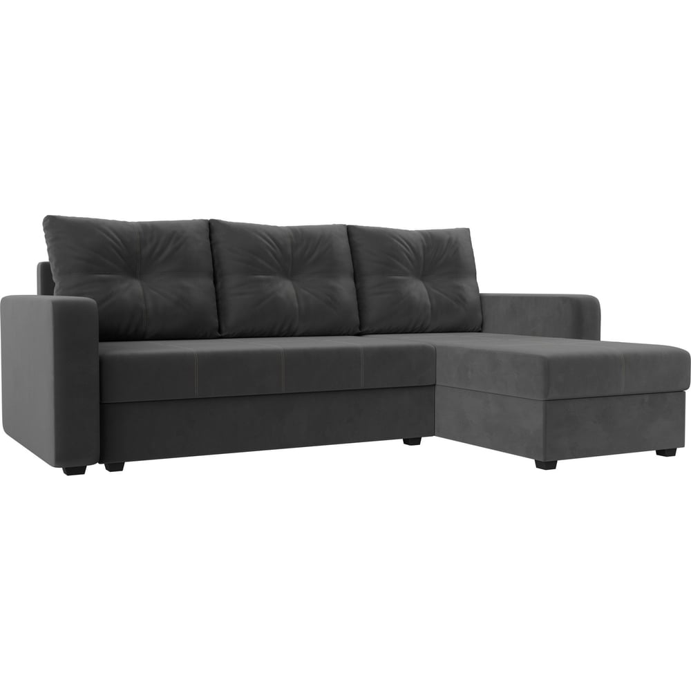 Изображение товара Угловой диван Ливерпуль Лайт правый угол из велюра, классика, спально-габаритный