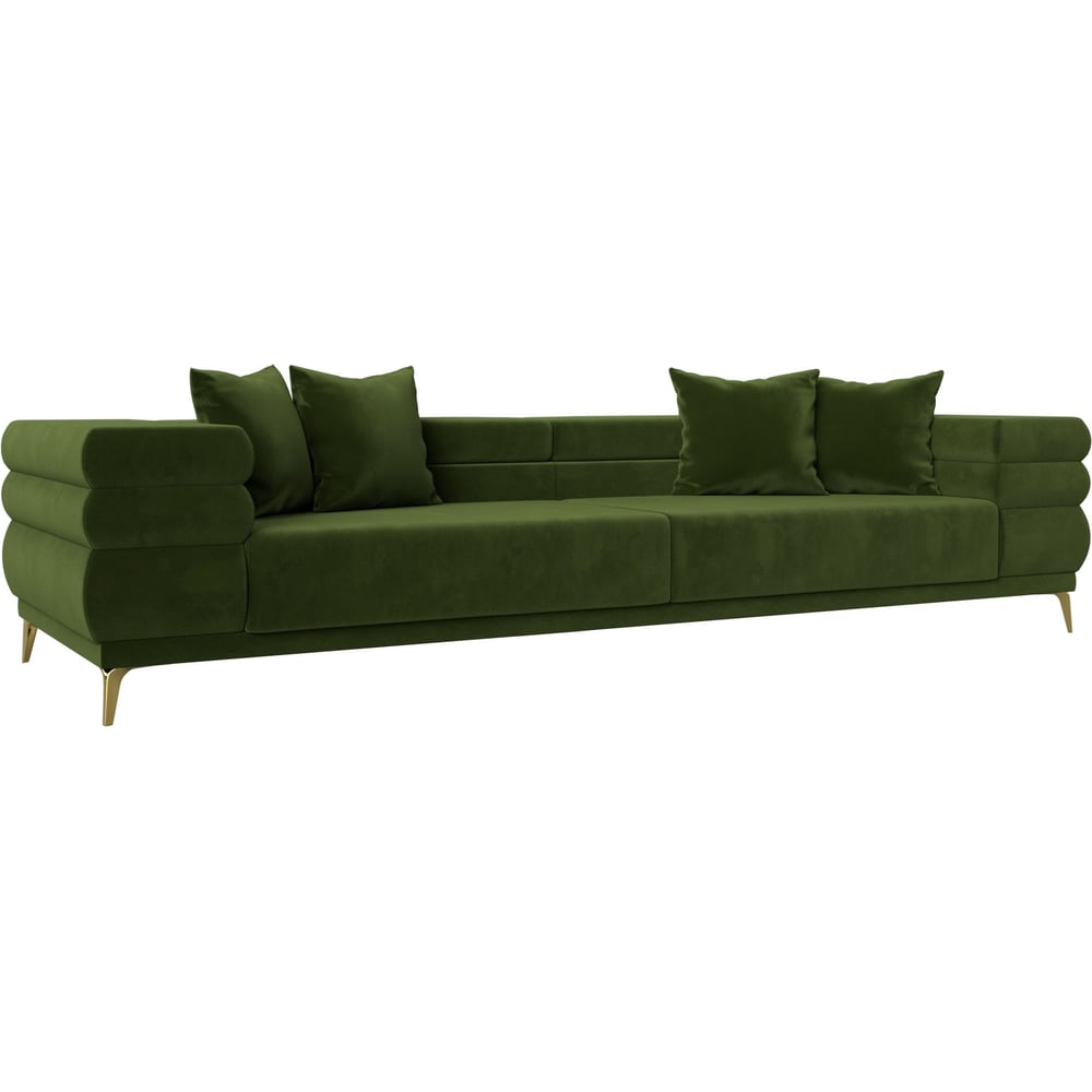 Изображение товара Прямой диван Лига-021 с микровельветовой обивкой и независимыми пружинами