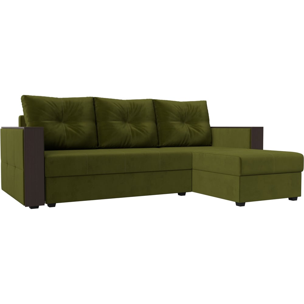 Изображение товара Угловой диван Валенсия Лайт правый угол стиль классика микровельвет