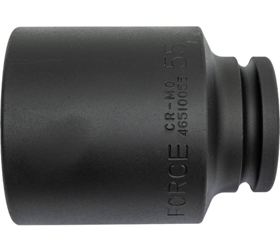 Изображение товара Головка ударная 6-гранная длинная (55 мм; 100 мм; 3/4) FORCE 46510055