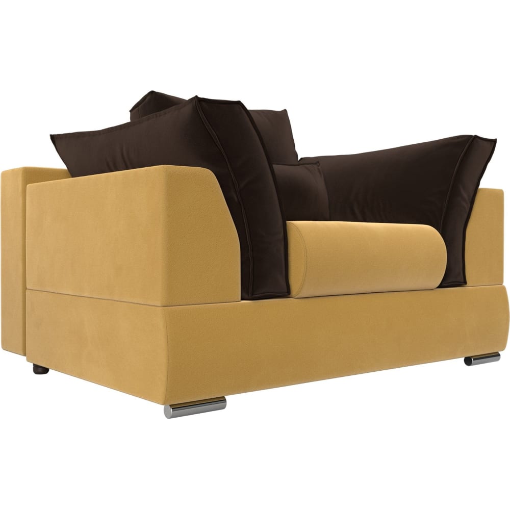 модуль лига диванов холидей люкс кресло микровельвет желтый Кресло Лига диванов