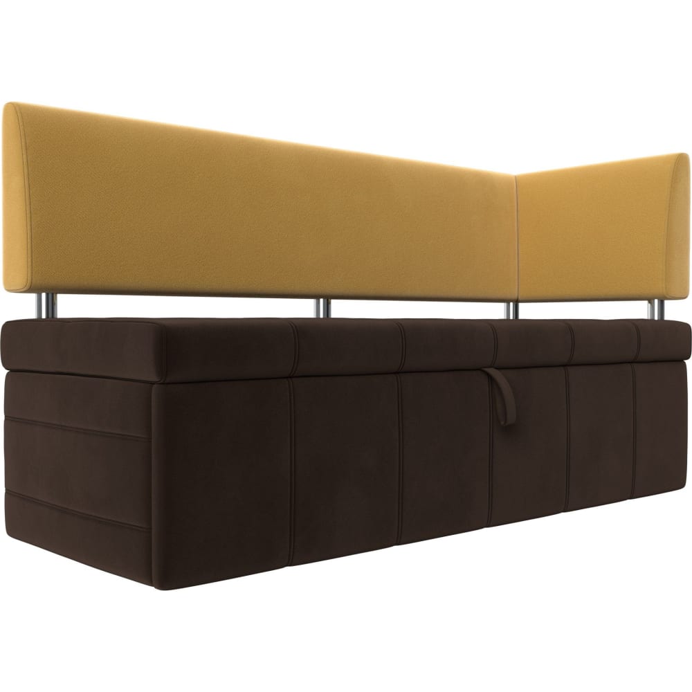 Кухонный прямой диван Лига диванов кресло артмебель норден микровельвет желтый