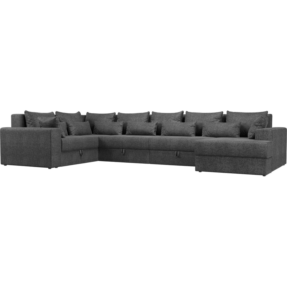 П-образный диван Лига диванов угловой диван лига диванов ливерпуль лайт левый угол велюр серый