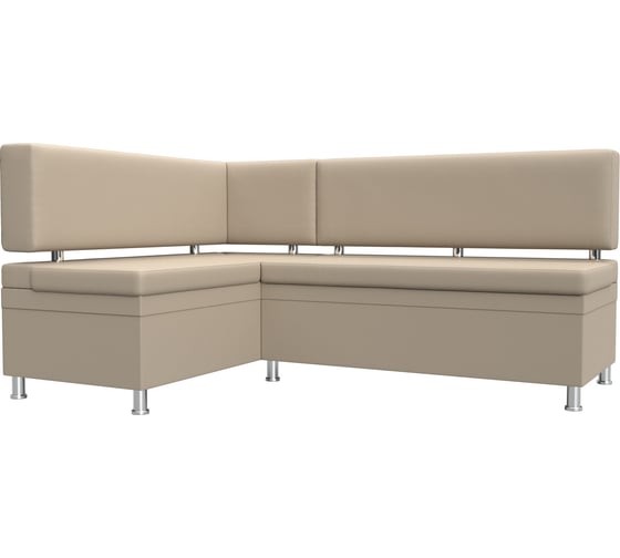 Изображение товара Кухонный уголок Стайл левый полностью экокожа бежевая Лига диванов 114526L