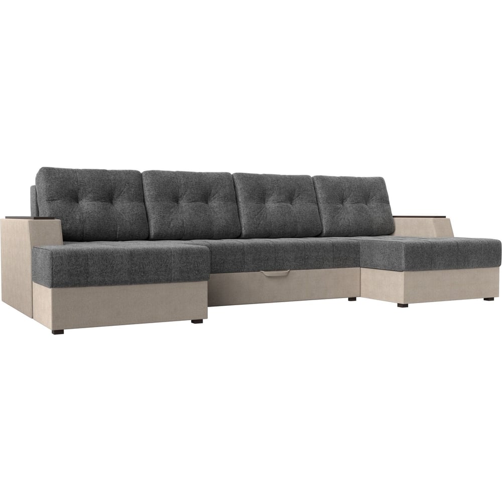 П-образный диван Лига диванов угловой диван лига диванов прага классик левый угол велюр серый
