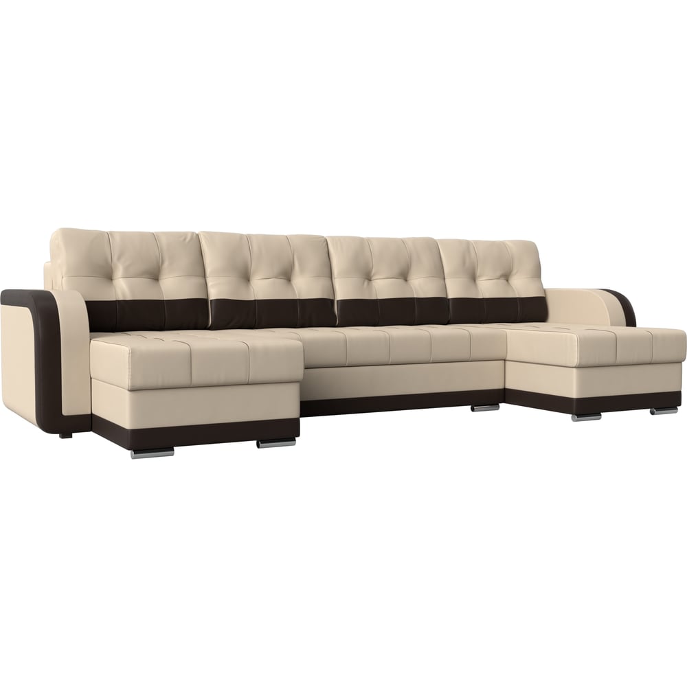угловой диван комфорт s марсель п образный велюр коричневый kmf00980 П-образный диван Лига диванов
