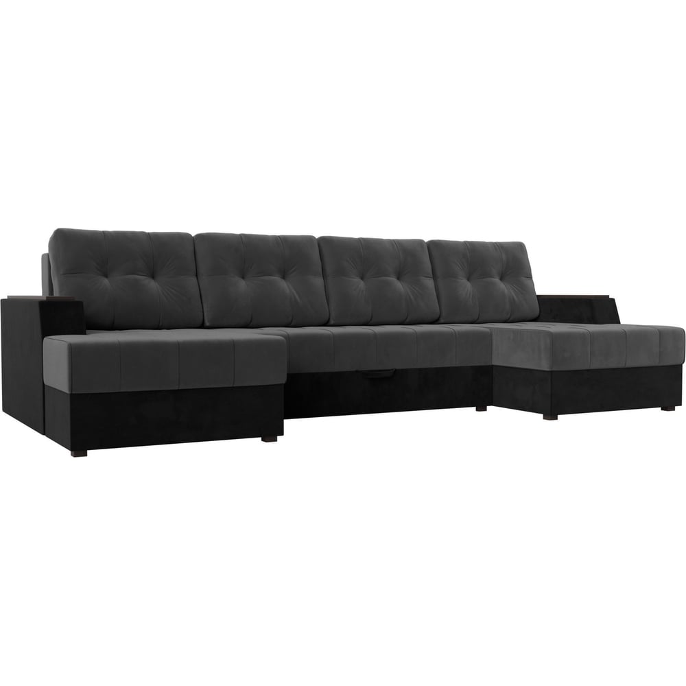 модульный диван лига диванов холидей велюр серый п образный П-образный диван Лига диванов