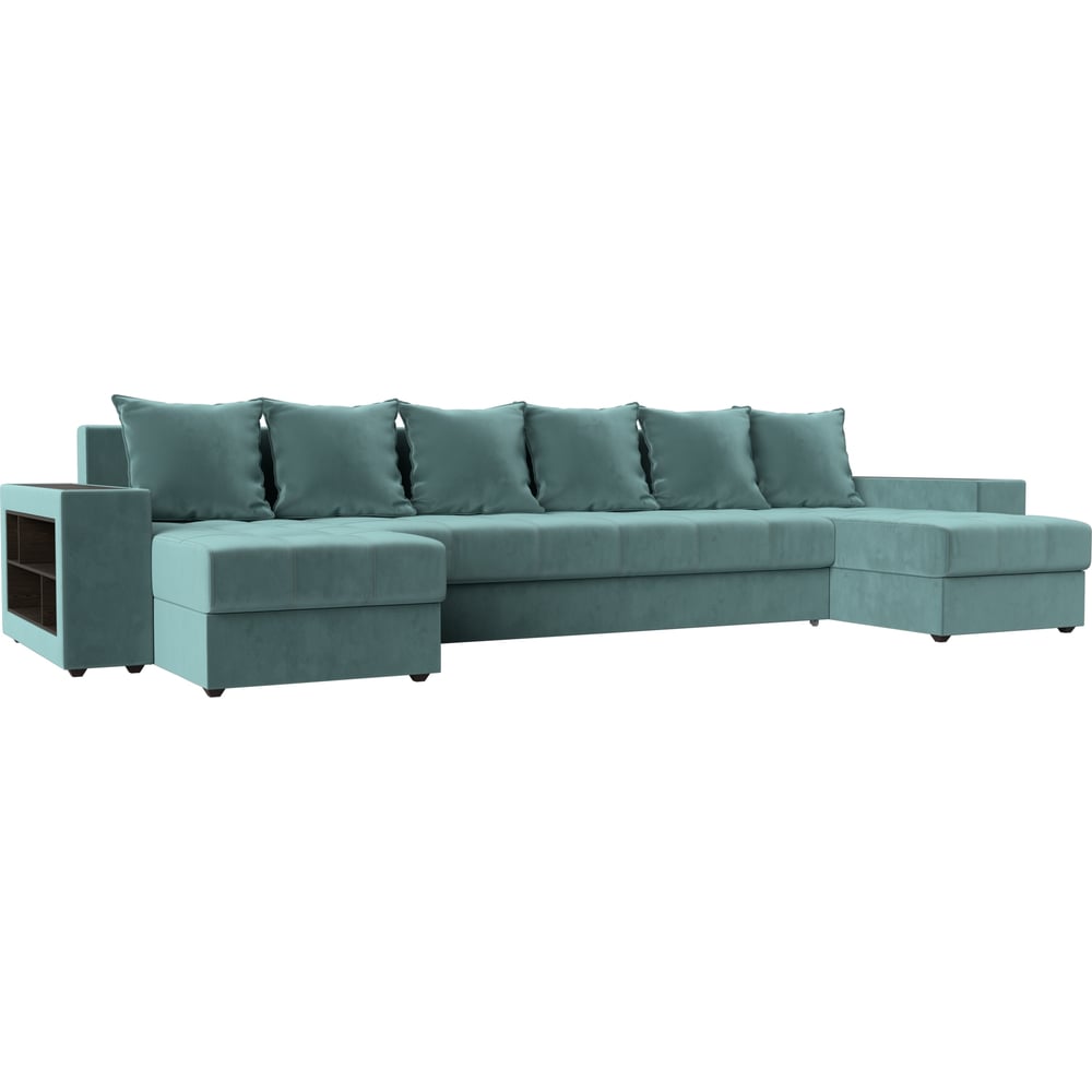 П-образный диван Лига диванов диван п образный лига диванов нэстор велюр вставка голубая п образный