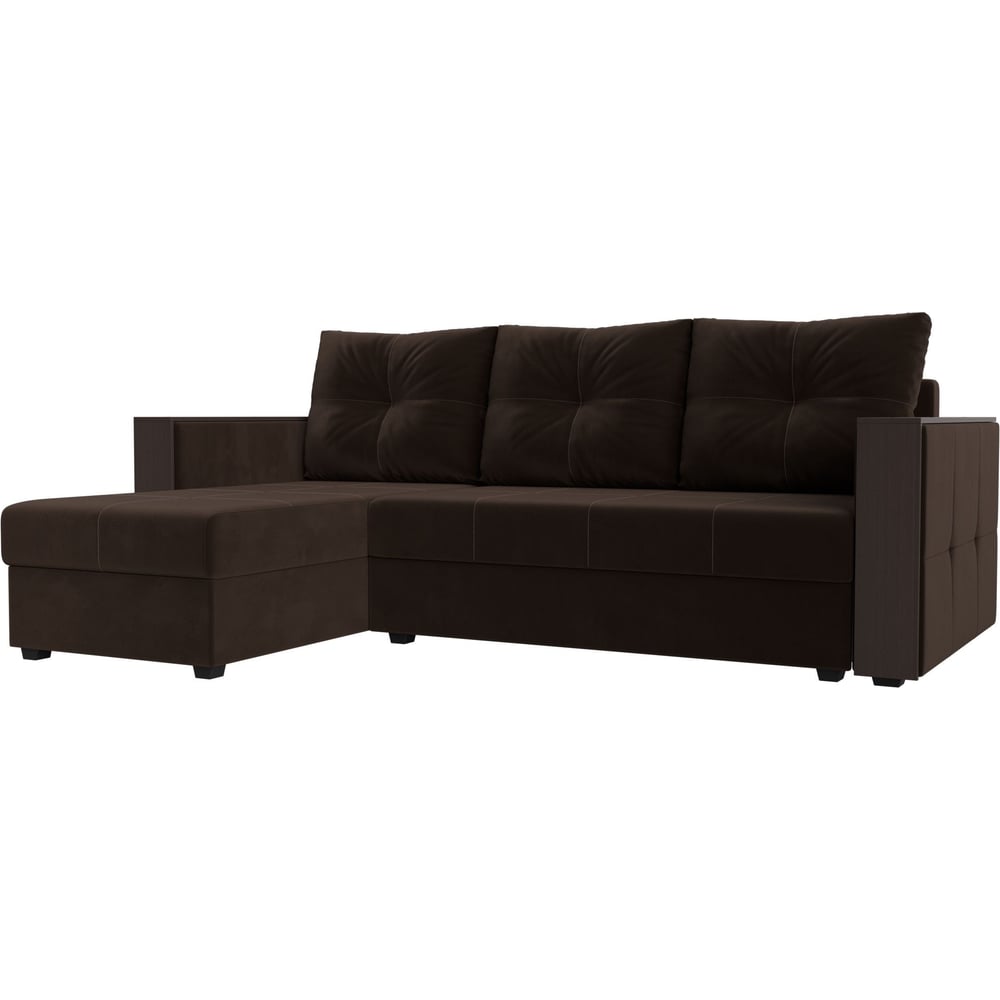 Изображение товара Угловой диван Валенсия Лайт с левым углом 1.5 спальное место стиль классика