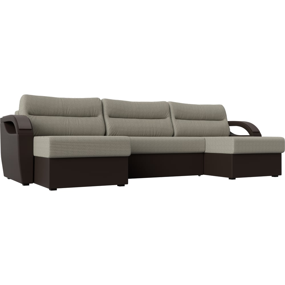 П-образный диван Лига диванов кресло лига диванов марк рогожка коричневый серый 111887