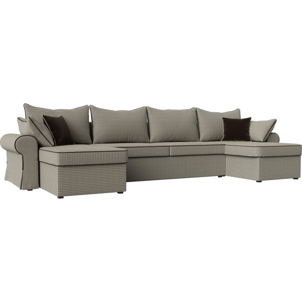П-образный диван Лига диванов диван артмебель сатурн рогожка серый п образный