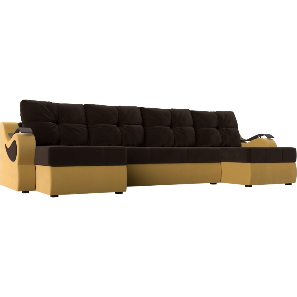 П-образный диван Лига диванов п образный диван клайд механизм дельфин экокожа коричневый