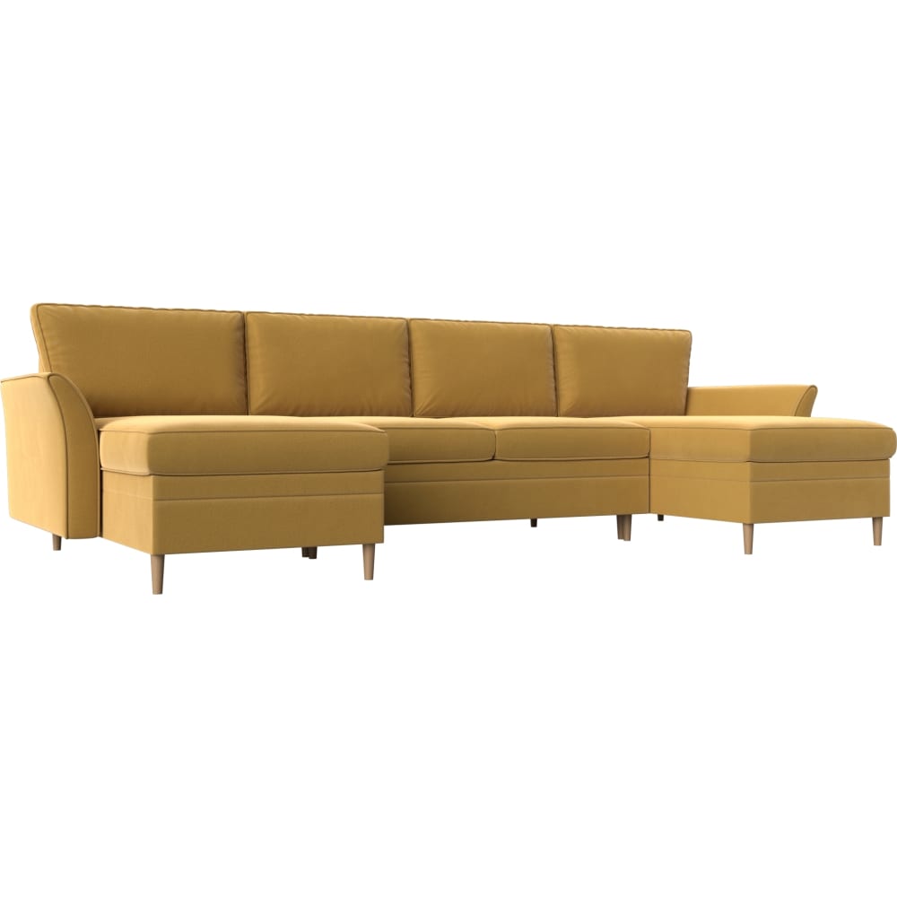 П-образный диван Лига диванов кухонный диван лига диванов киото микровельвет желтый 113079
