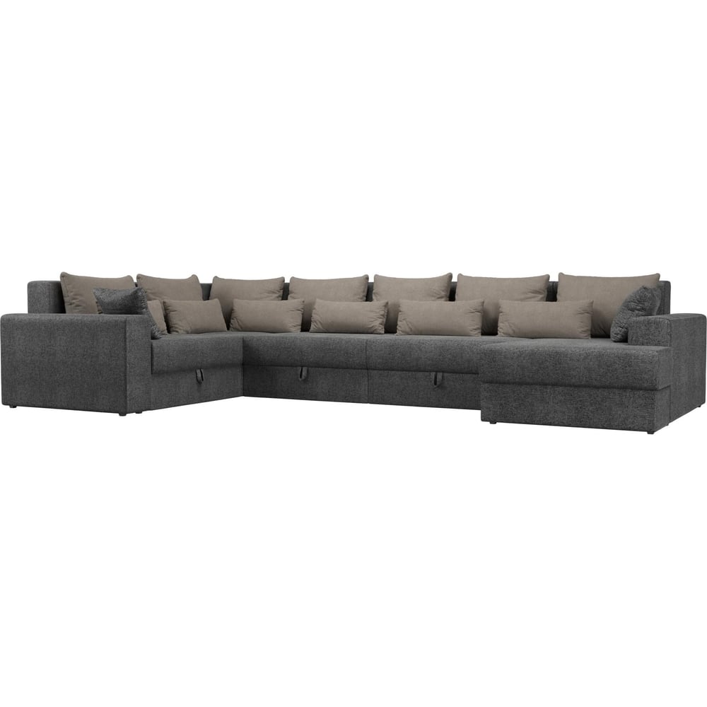 П-образный диван Лига диванов диван артмебель сатурн рогожка серый п образный