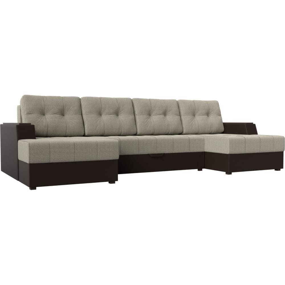 П-образный диван Лига диванов модульный диван лига диванов холидей рогожка коричневый п образный
