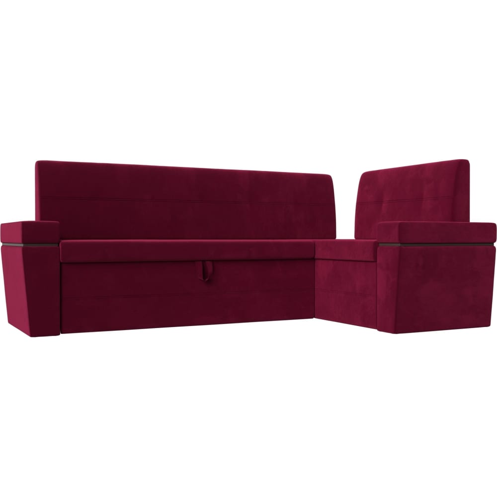 Кухонный угловой диван Лига диванов кушетка артмебель амиса микровельвет бордовый
