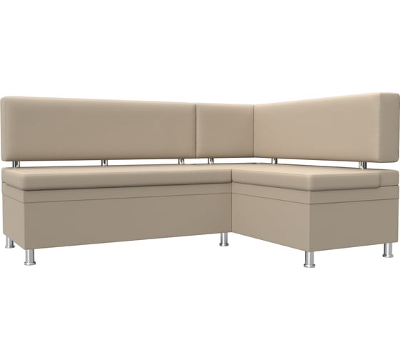 Изображение товара Кухонный уголок Стайл правый полностью экокожа бежевая Лига диванов 114526