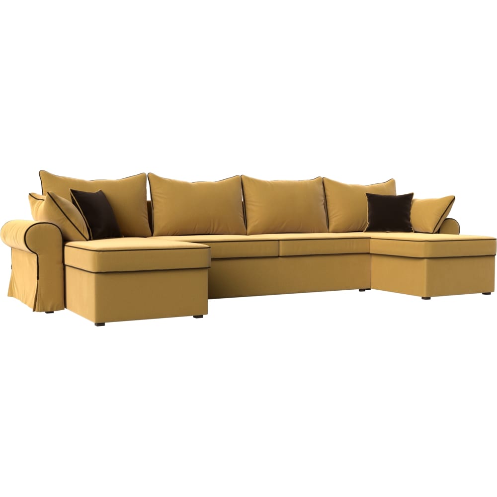 П-образный диван Лига диванов п образный диван артмебель ричмонд микровельвет экокожа белый подушки микровельвет фиолетовый