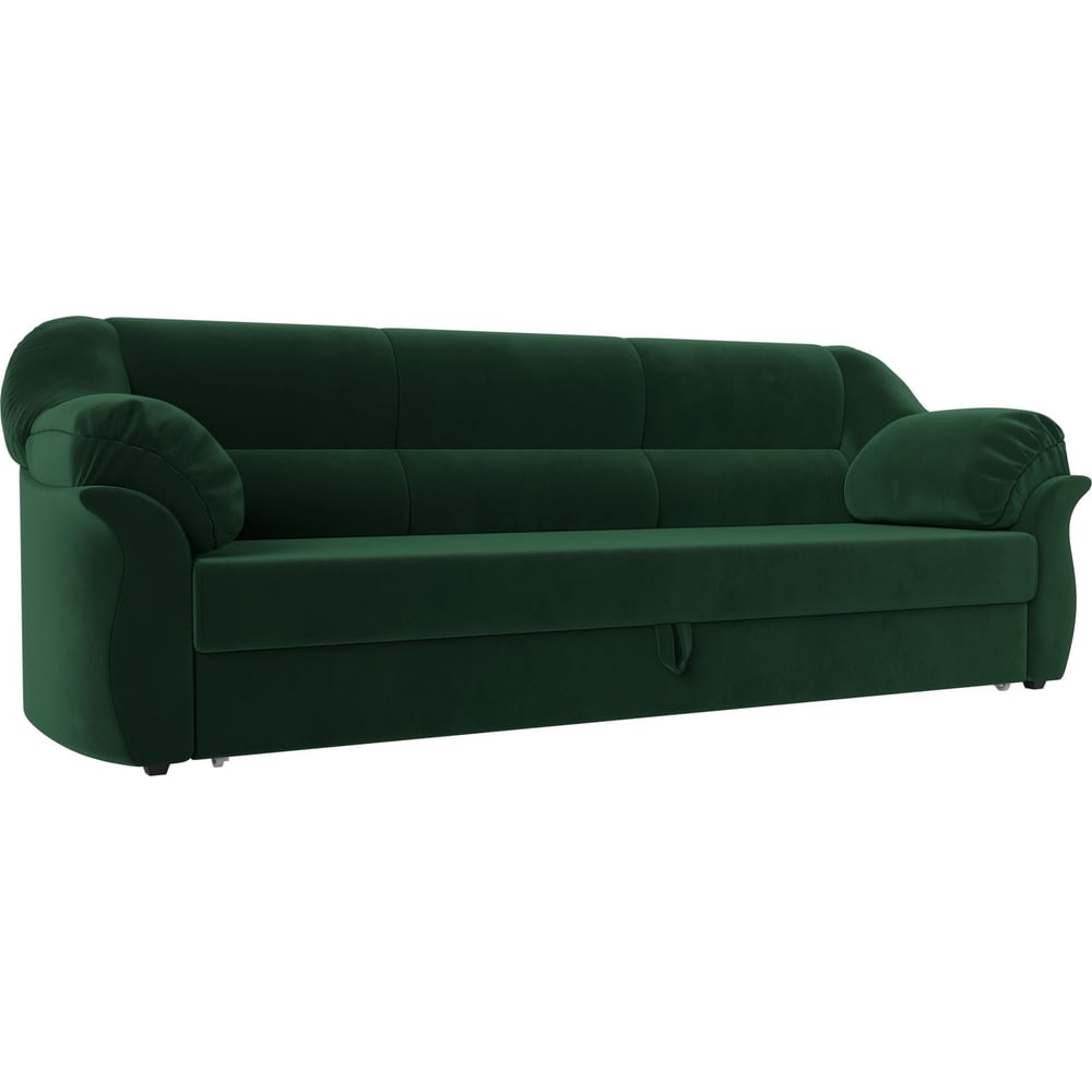 Изображение товара Диван Карнелла Лига диванов прямой раскладной велюр зеленый стиль классика 1.5 спальных мест