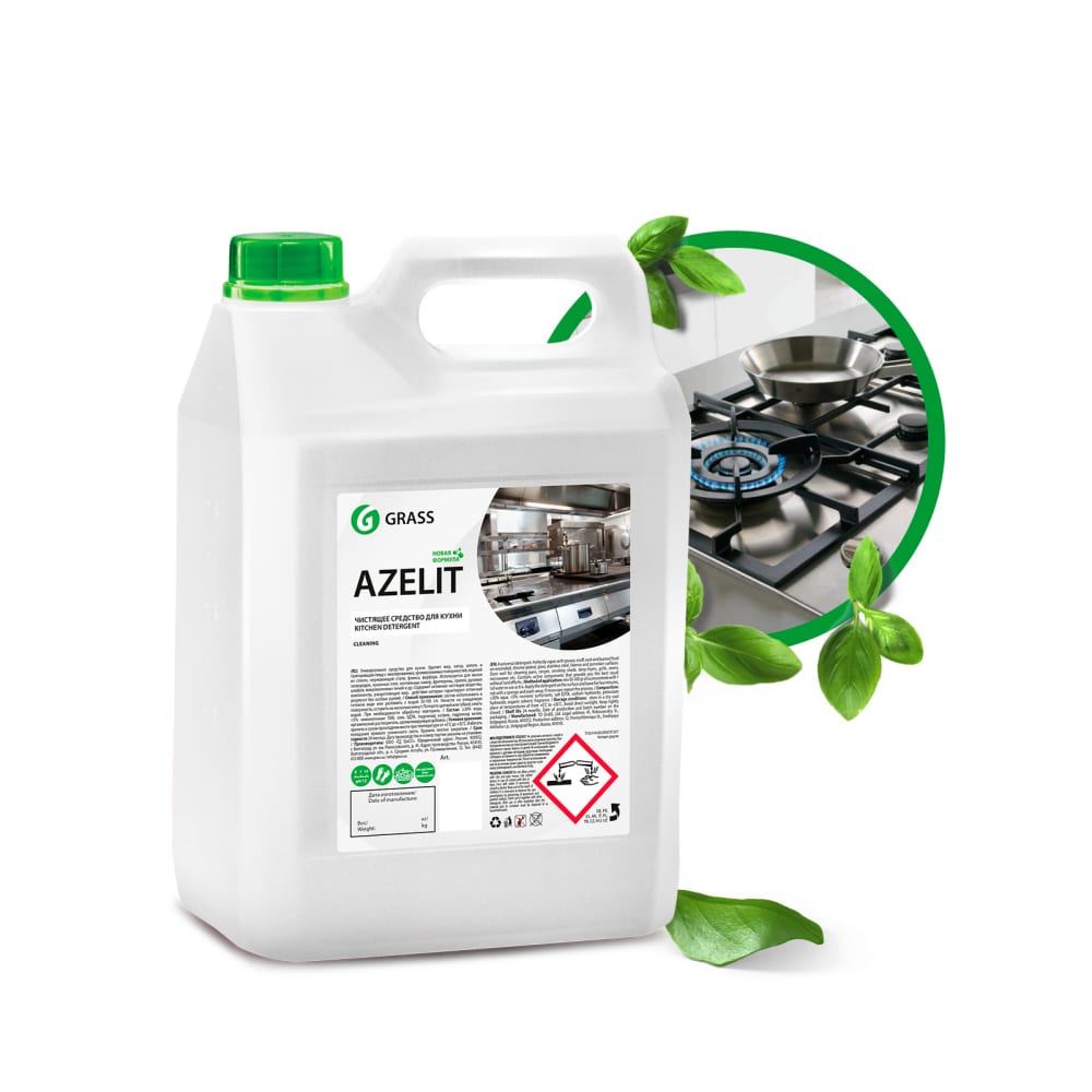 фото Чистящее средство жидкость для удаления жира для кухни grass азелит azelit анти жир 5.6 кг 125372