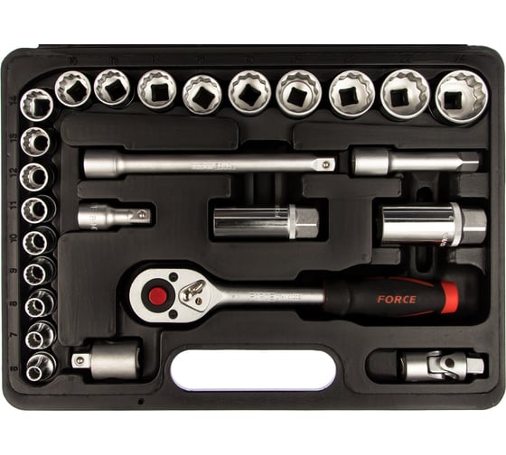 Изображение товара Набор 12-гранных головок и приспособлений FORCE 3261-9