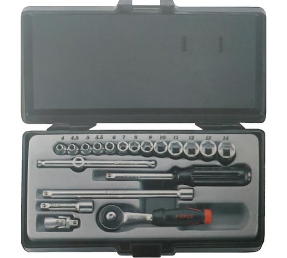 Изображение товара Набор 6-ти гранных головок и инструмента FORCE 2203-72