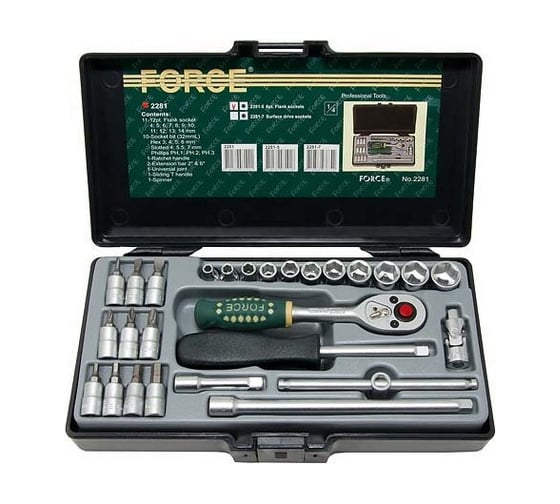 Изображение товара Набор инструментов с 6-ти гранными головками FORCE 2281-5