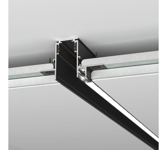 Изображение товара Встраиваемый шинопровод Elektrostandard Slim magnetic с местом под светодиодную ленту (чёрный) (2м) a063990