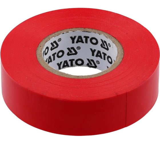 Изображение товара Изолента ПВХ YATO 19 мм, 20 м, красная YT-8166