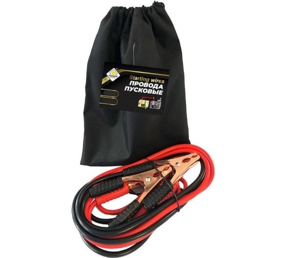 Изображение товара Пусковые провода ГЛАВДОР GL-950 200 А, 2 м, черная-красная обмотка, в чехле 58139