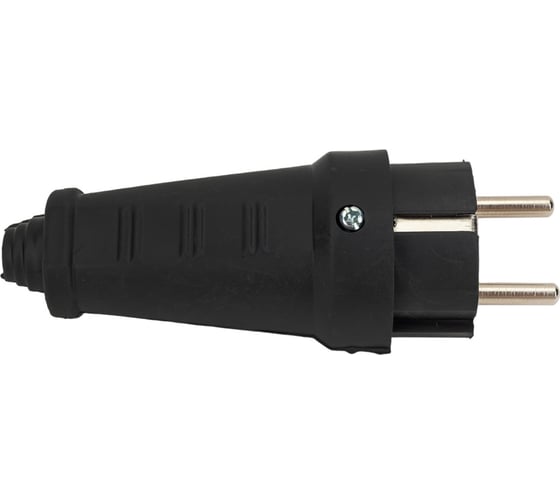 Изображение товара Вилка каучуковая MasterProf штепс. с заземляющим контактом прямая ЭТ.130001