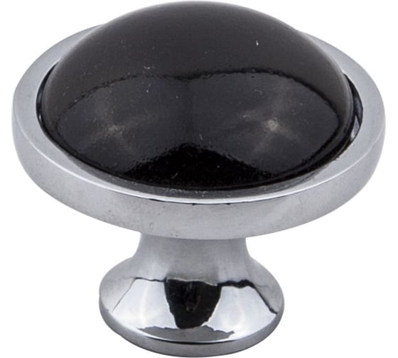 Изображение товара Ручка-кнопка Inred IN.01.5082.0.PC/WT хром/черная керамика 102354