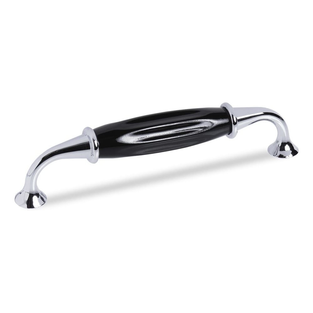 Изображение товара Ручка-скоба Inred прованс хром/черная керамика 143 мм накладной