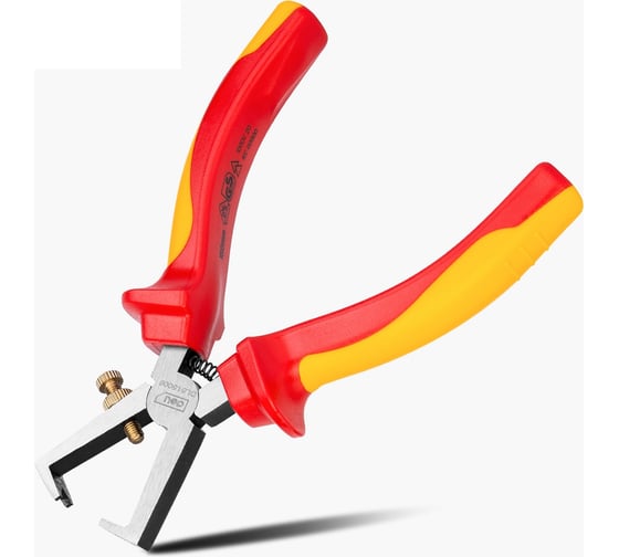 Изображение товара Диэлектрические клещи для снятия изоляции DELI dl515006 160мм (сертификат vde до 1000 в, сталь cr-v, рукоять pp+tpr) 110615