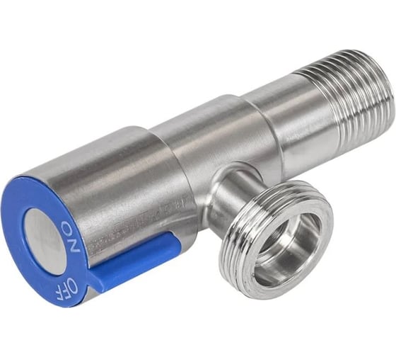 Изображение товара Угловой кран из нержавеющей стали для подключения стиральных/посудомоечных машин TIM 1/2-3/4 772596