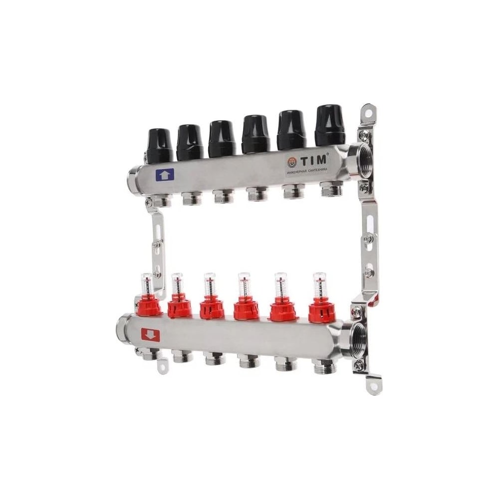 Изображение товара Коллекторная группа TIM 6 выходов из нержавеющей стали 3/4M 772774