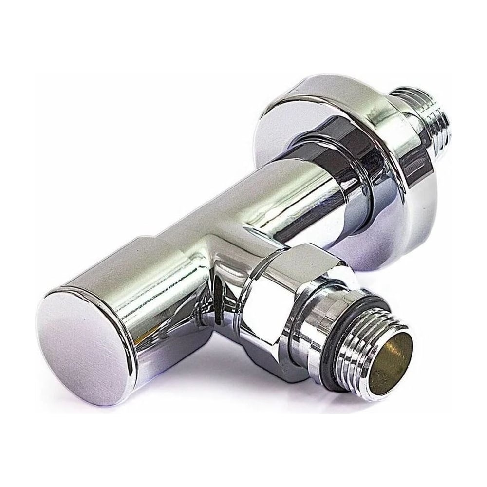 Изображение товара Угловой кран для полотенцесушителя TIM нар/нар 1/2x1/2, хромированный, латунь