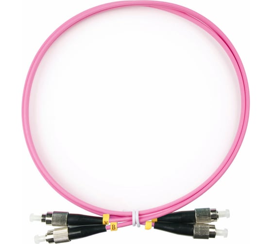 Изображение товара Оптический шнур Cabeus duplex fc-fc 50/125 mm om4 1м lszh FOP-50-OM4-FC-FC-1m