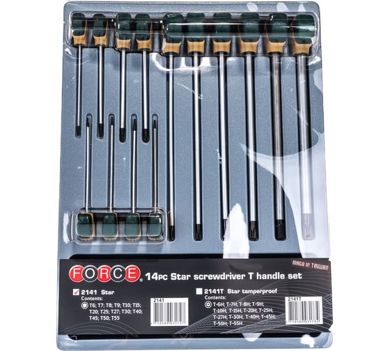 Изображение товара Набор отверток торкс с Т-образной ручкой FORCE 2141
