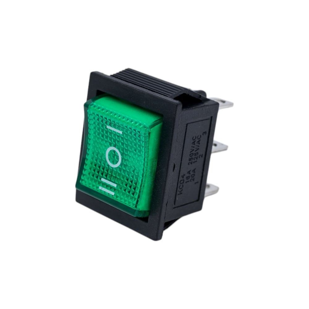 Изображение товара Клавишный переключатель Pro Legend ON OFF ON, 6 контактов, подсветка, черный