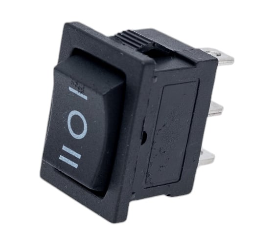 Изображение товара Клавишный переключатель Pro Legend ON-OFF-ON, 3 контакта, черный PL2436